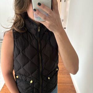 J. Crew Charcoal Quilted Vest